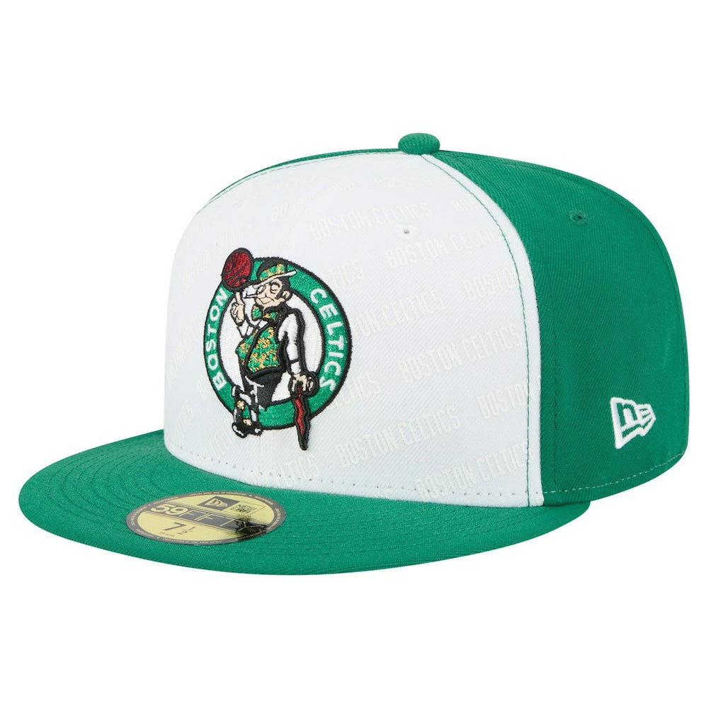 New Era Boston Celtics Repeat 59Fifty Fitted Hat White/Kelly Green