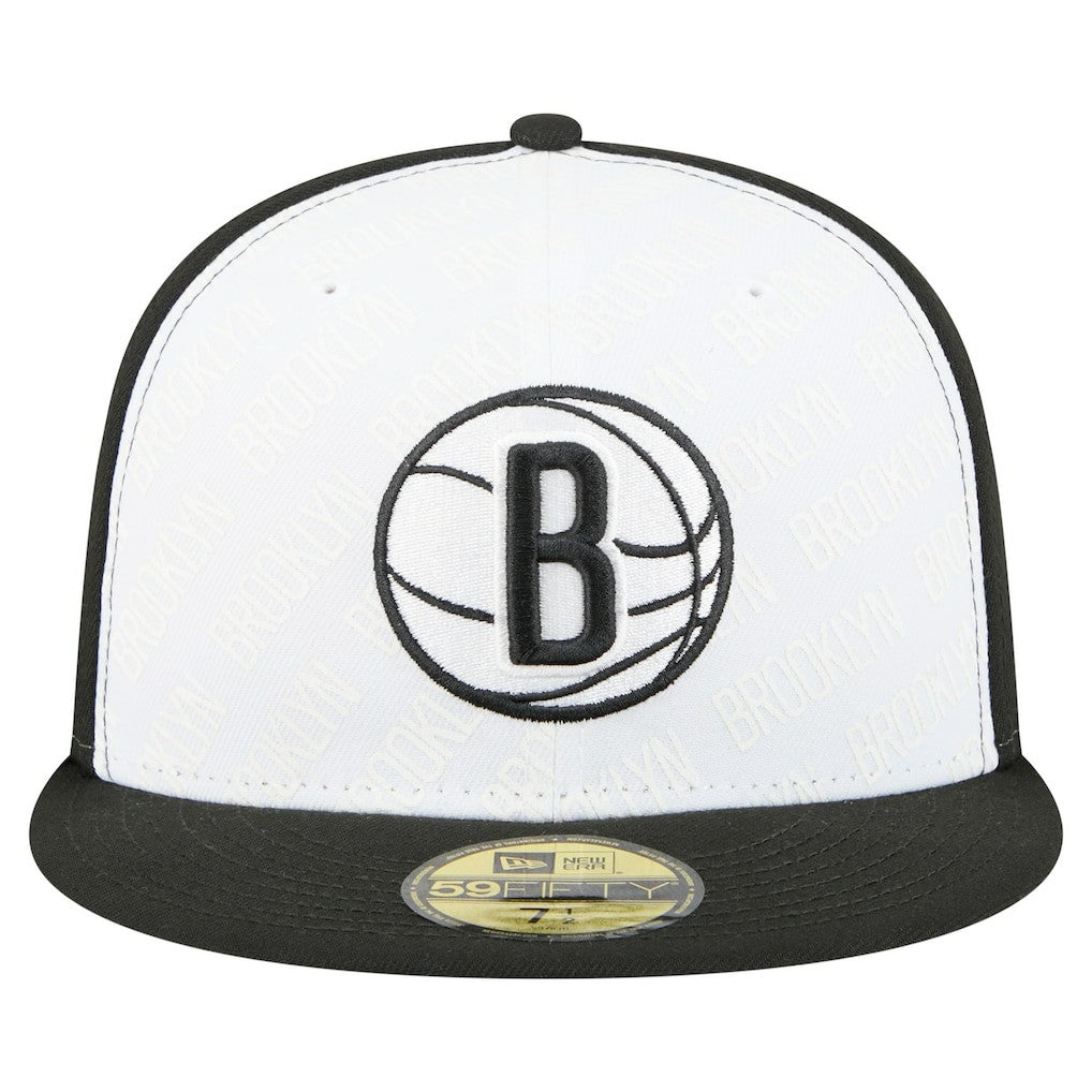 New Era Brooklyn Nets Repeat 59Fifty Fitted Hat White/Black