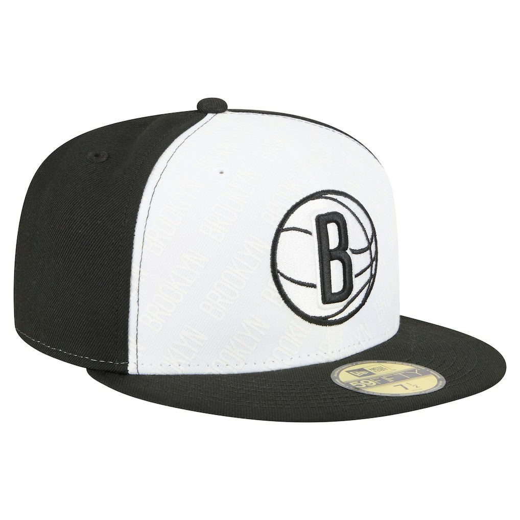 New Era Brooklyn Nets Repeat 59Fifty Fitted Hat White/Black