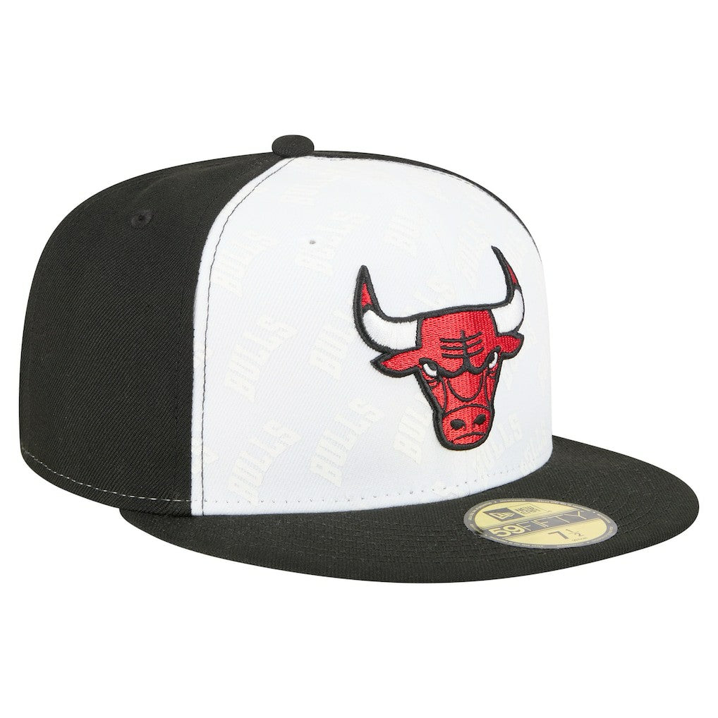 New Era Chicago Bulls Repeat 59Fifty Fitted Hat White/Black