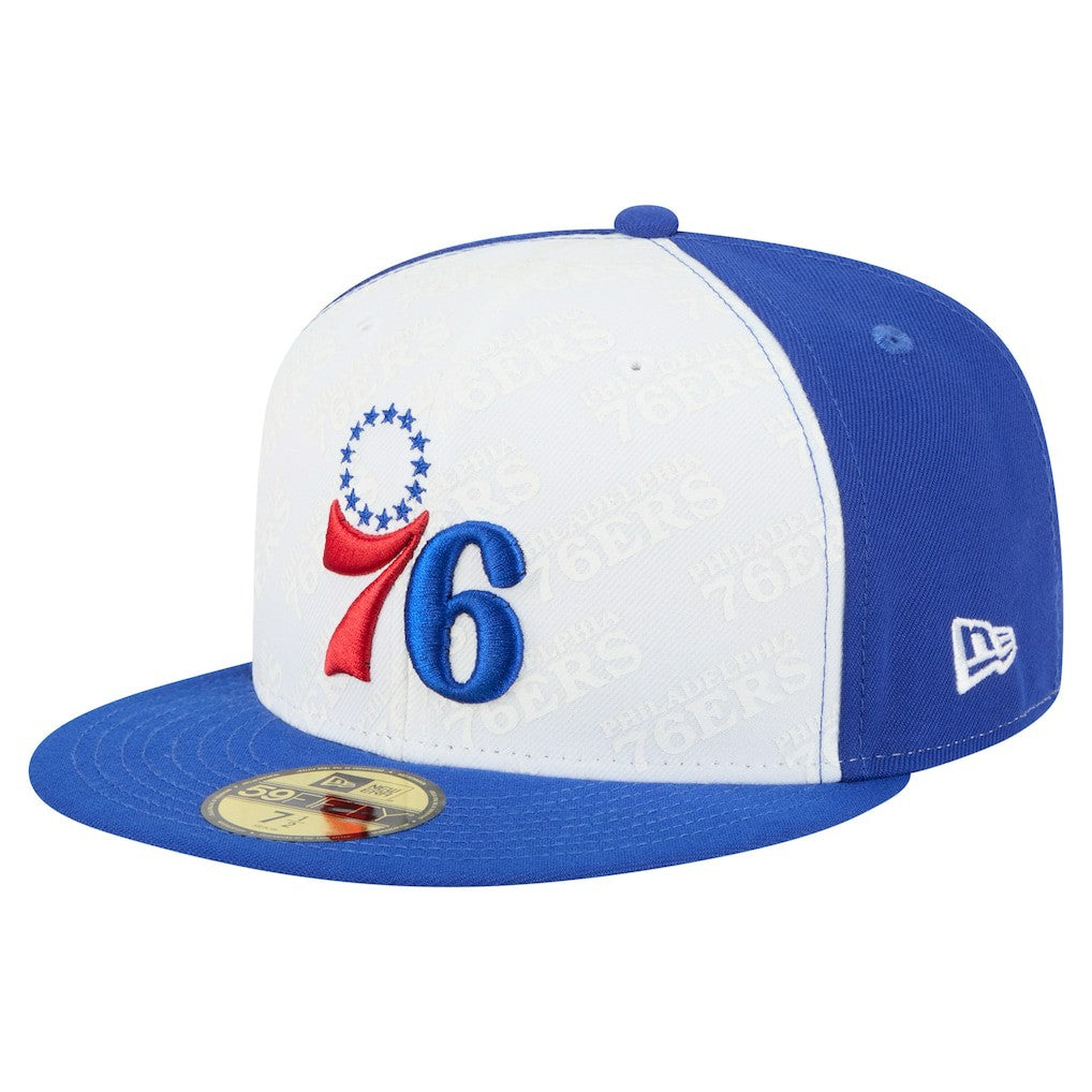 New Era Philadelphia 76ers Repeat 59Fifty Fitted Hat White/Royal