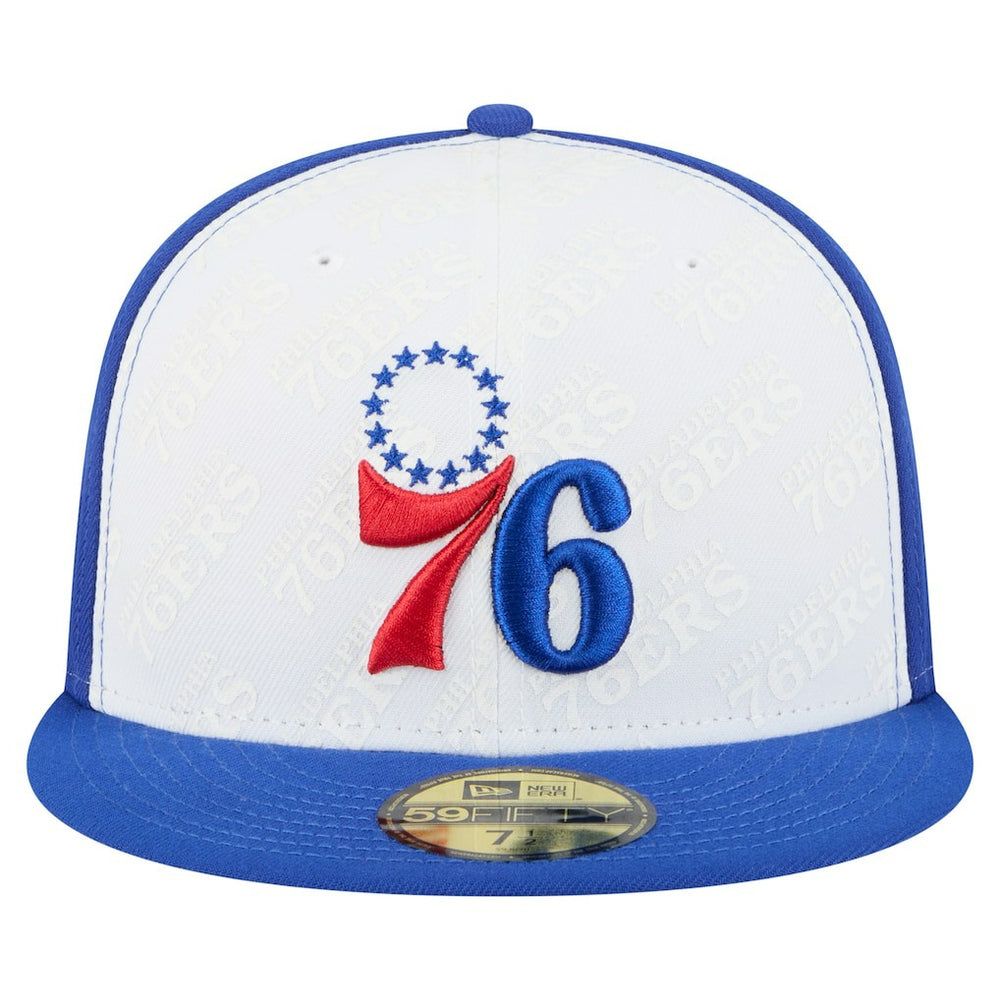 New Era Philadelphia 76ers Repeat 59Fifty Fitted Hat White/Royal