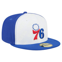 New Era Philadelphia 76ers Repeat 59Fifty Fitted Hat White/Royal
