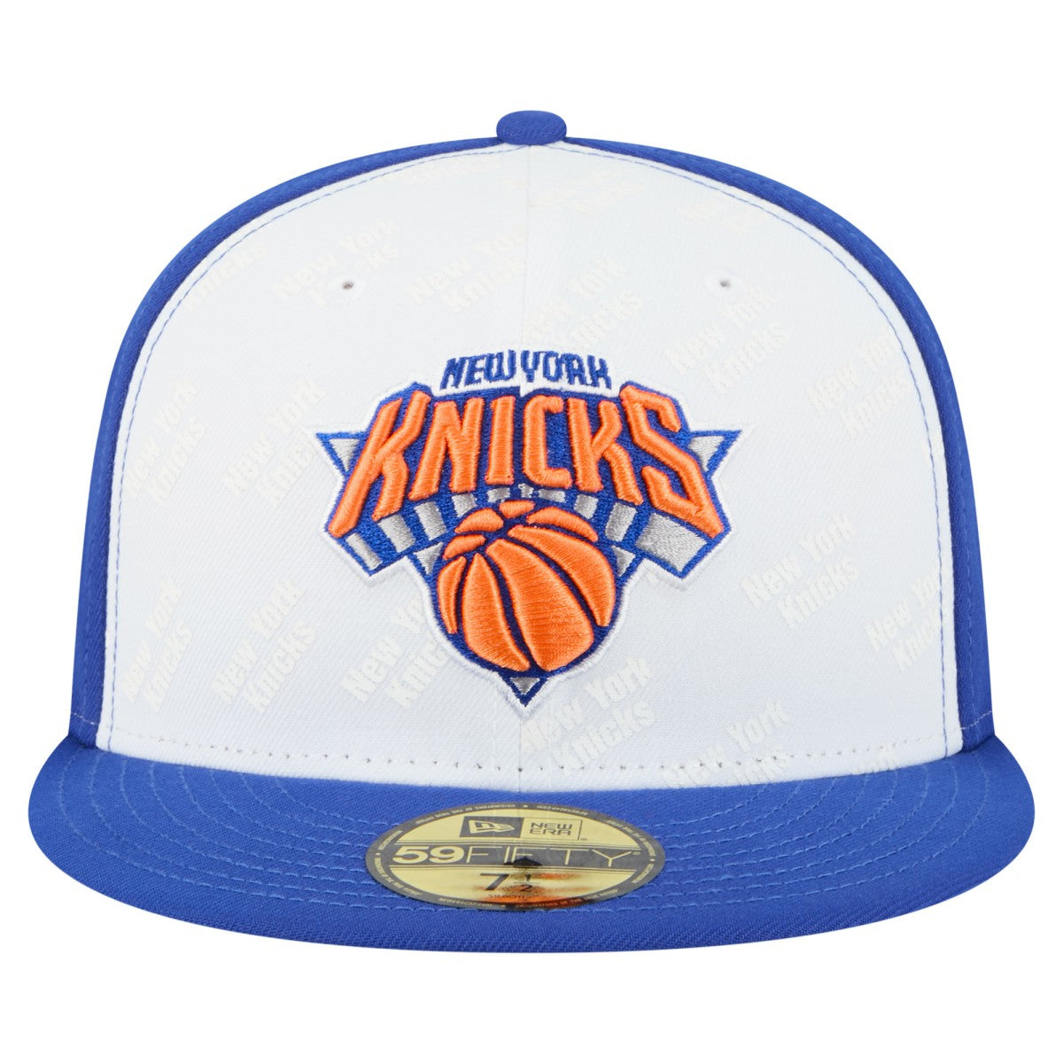 New Era New York Knicks Repeat 59Fifty Fitted Hat White/Blue