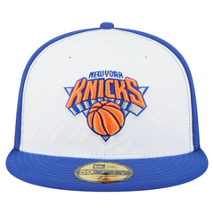 New Era New York Knicks Repeat 59Fifty Fitted Hat White/Blue