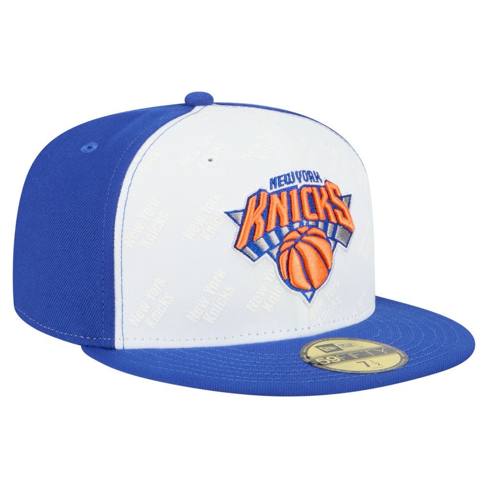 New Era New York Knicks Repeat 59Fifty Fitted Hat White/Blue