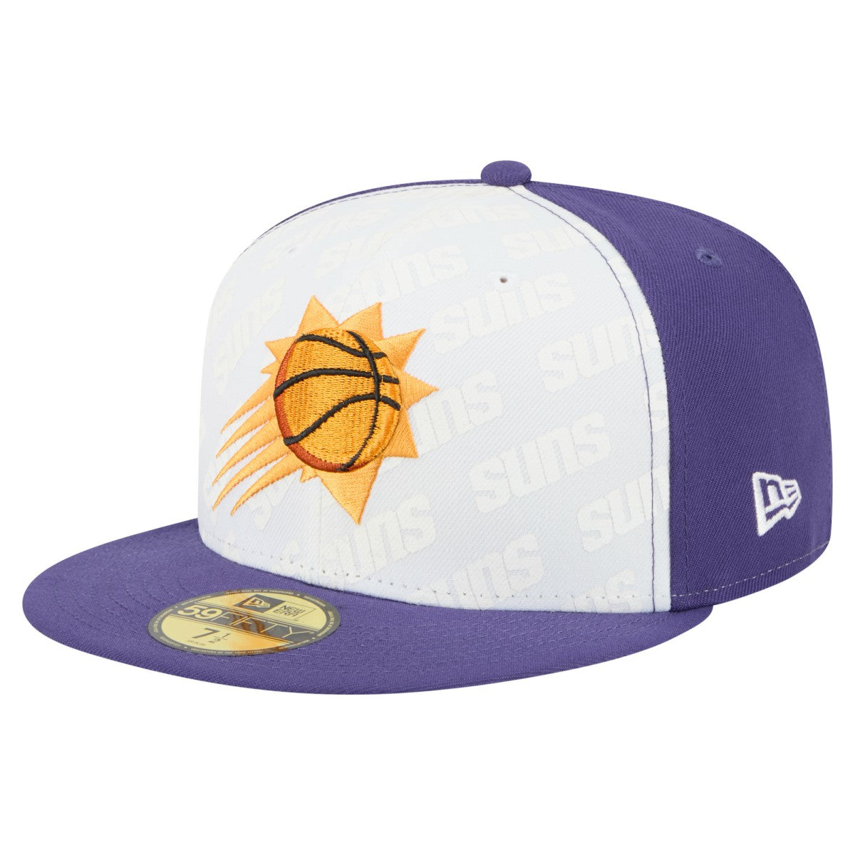 New Era Phoenix Suns Repeat 59Fifty Fitted Hat White/Purple