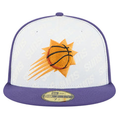New Era Phoenix Suns Repeat 59Fifty Fitted Hat White/Purple