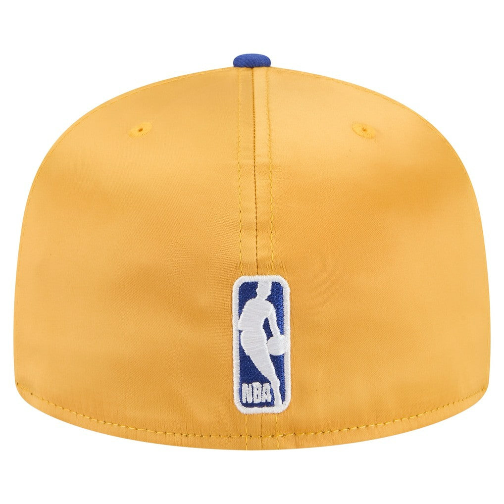 New Era Golden State Warriors Satin Two-Tone 59FIFTY Fitted Hat Gold/Royal