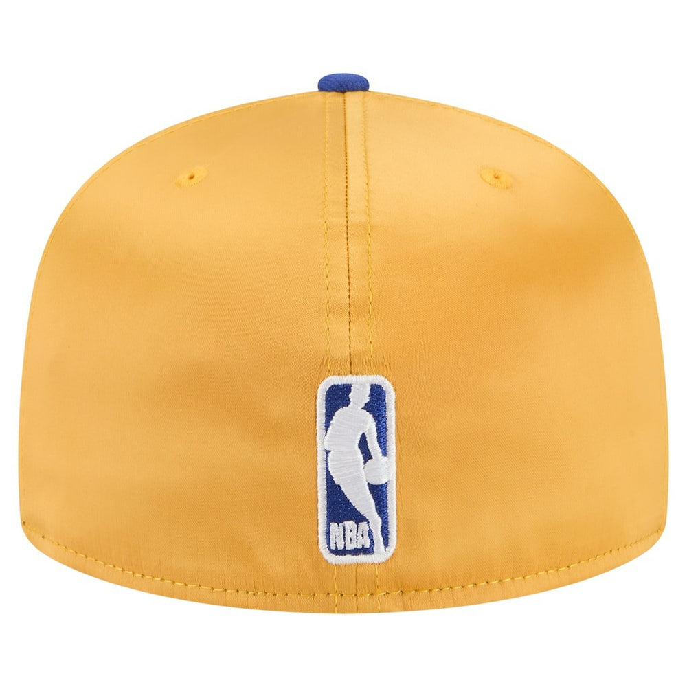 New Era Golden State Warriors Satin Two-Tone 59FIFTY Fitted Hat Gold/Royal