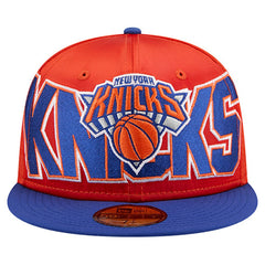 New Era New York Knicks Satin Two-Tone 59FIFTY Fitted Hat Orange/Blue