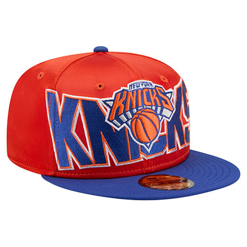 New Era New York Knicks Satin Two-Tone 59FIFTY Fitted Hat Orange/Blue