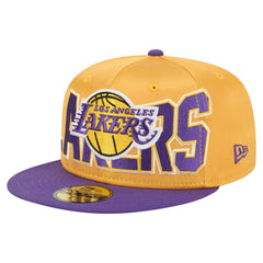 New Era Los Angeles Lakers Satin Two-Tone 59FIFTY Fitted Hat Gold/Purple