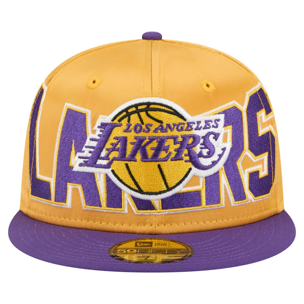 New Era Los Angeles Lakers Satin Two-Tone 59FIFTY Fitted Hat Gold/Purple