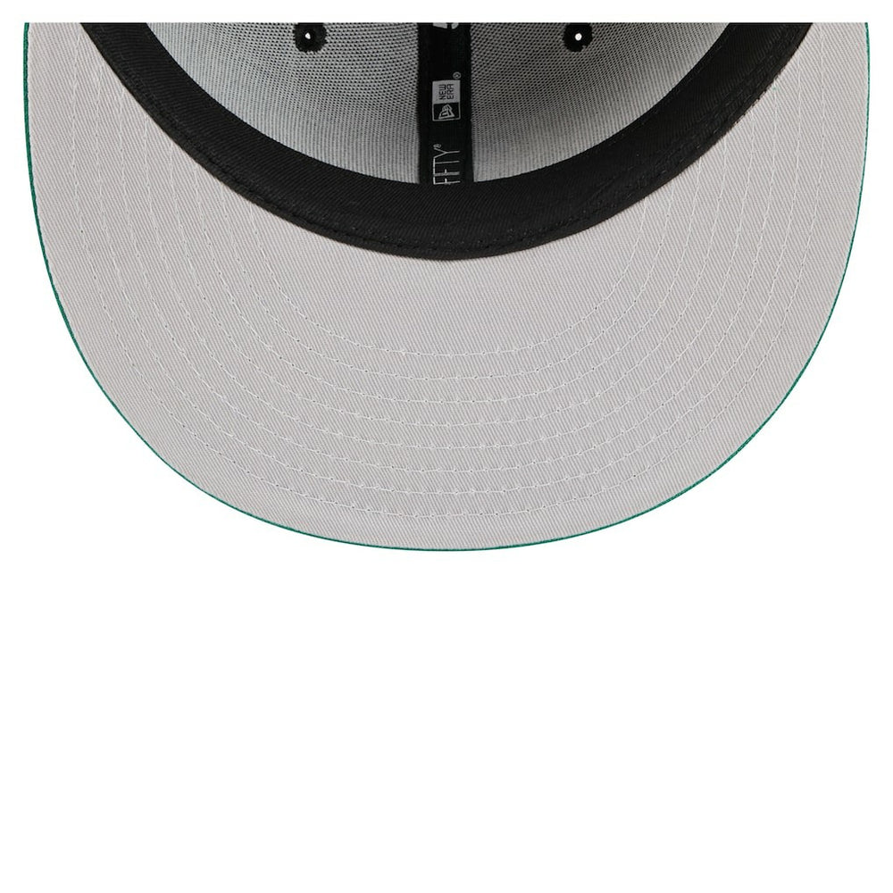 New Era Boston Celtics Satin Two-Tone 59FIFTY Fitted Hat Black/Kelly Green