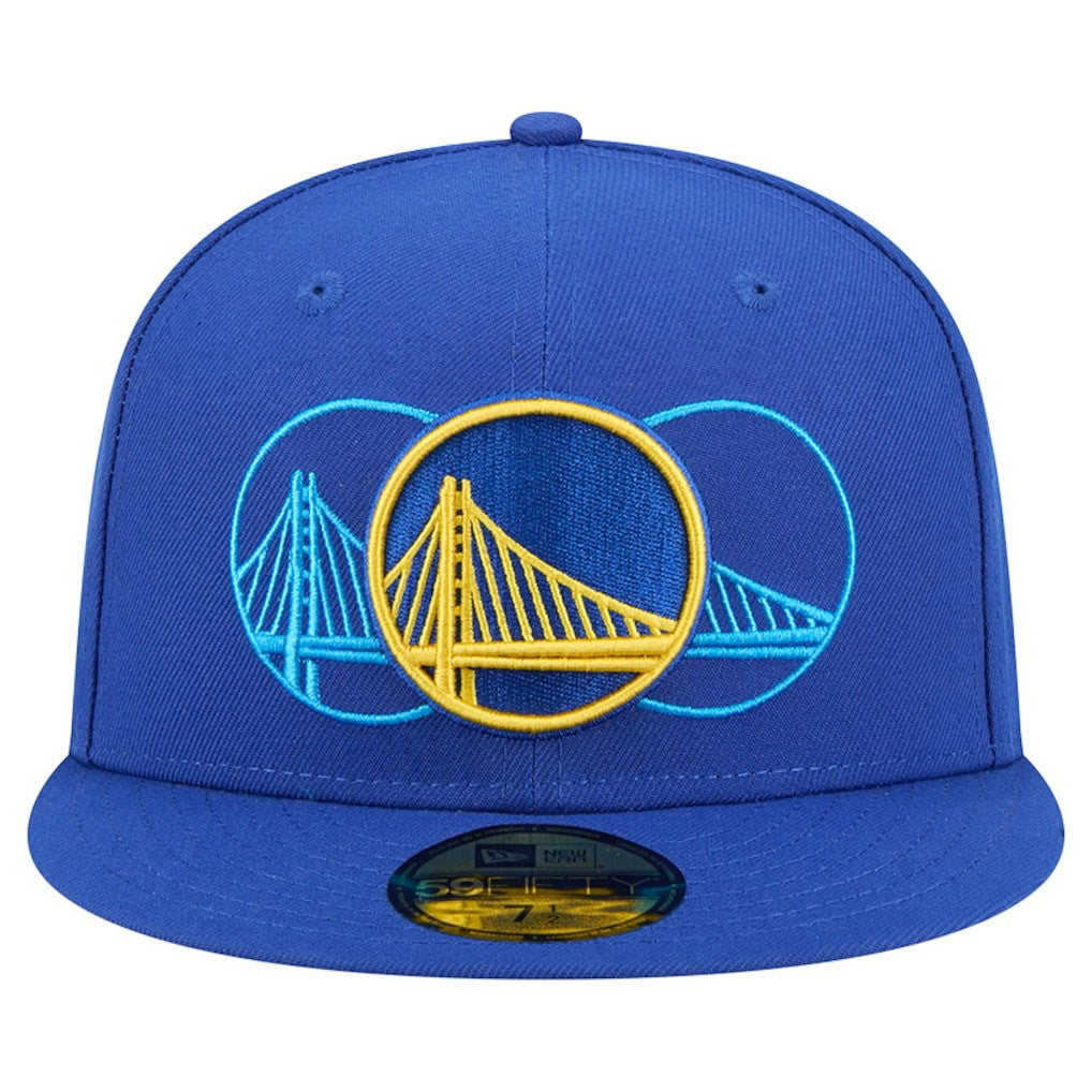 New Era Golden State Warriors Tri-Hit 59Fifty Fitted Hat Royal