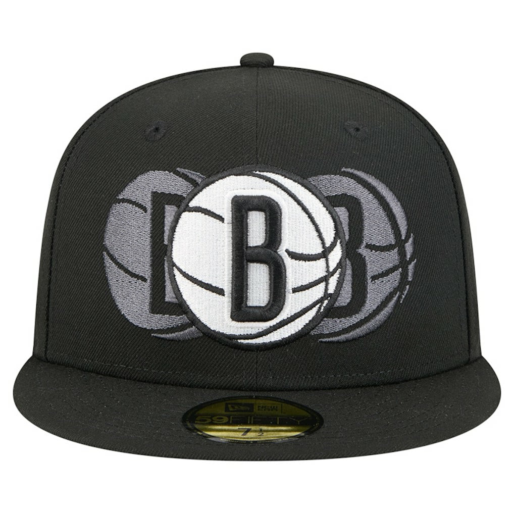 New Era Brooklyn Nets Tri-Hit 59Fifty Fitted Hat Black
