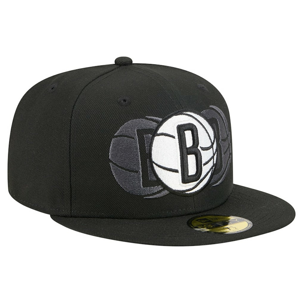 New Era Brooklyn Nets Tri-Hit 59Fifty Fitted Hat Black