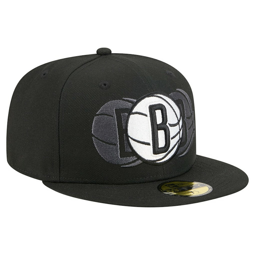 New Era Brooklyn Nets Tri-Hit 59Fifty Fitted Hat Black