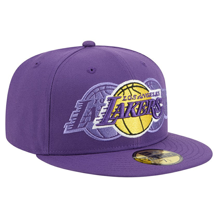 New Era Los Angeles Lakers Tri-Hit 59Fifty Fitted Hat Purple
