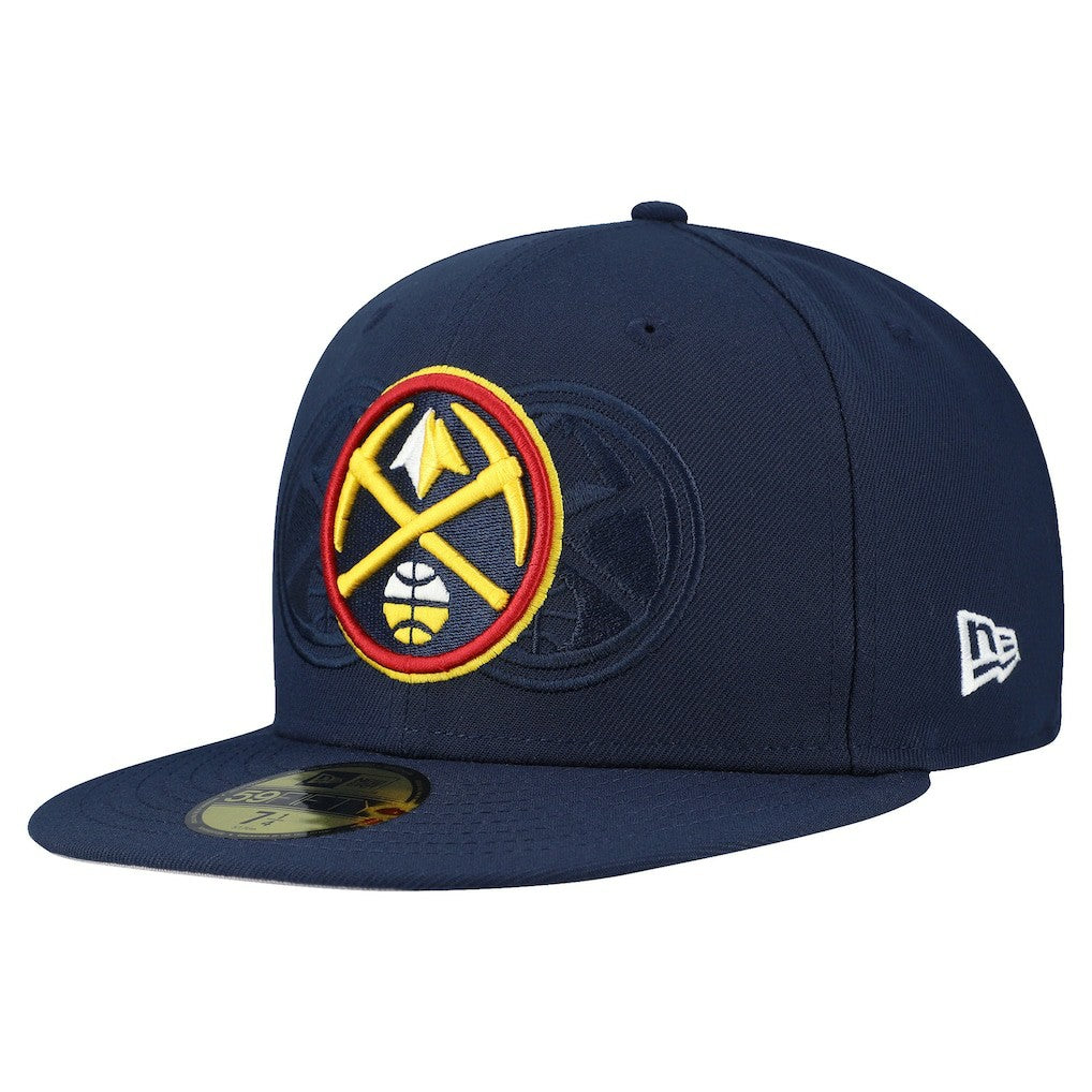 New Era Denver Nuggets Tri-Hit 59Fifty Fitted Hat Navy
