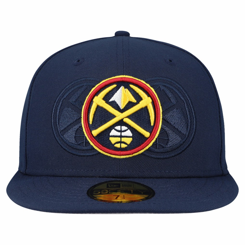 New Era Denver Nuggets Tri-Hit 59Fifty Fitted Hat Navy