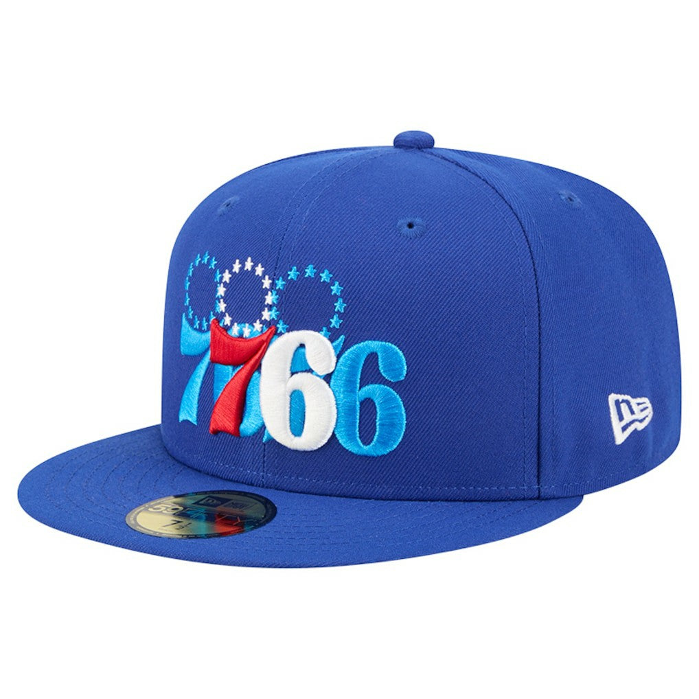 New Era Philadelphia 76ers Tri-Hit 59Fifty Fitted Hat Royal