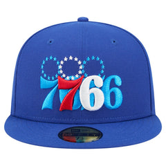 New Era Philadelphia 76ers Tri-Hit 59Fifty Fitted Hat Royal