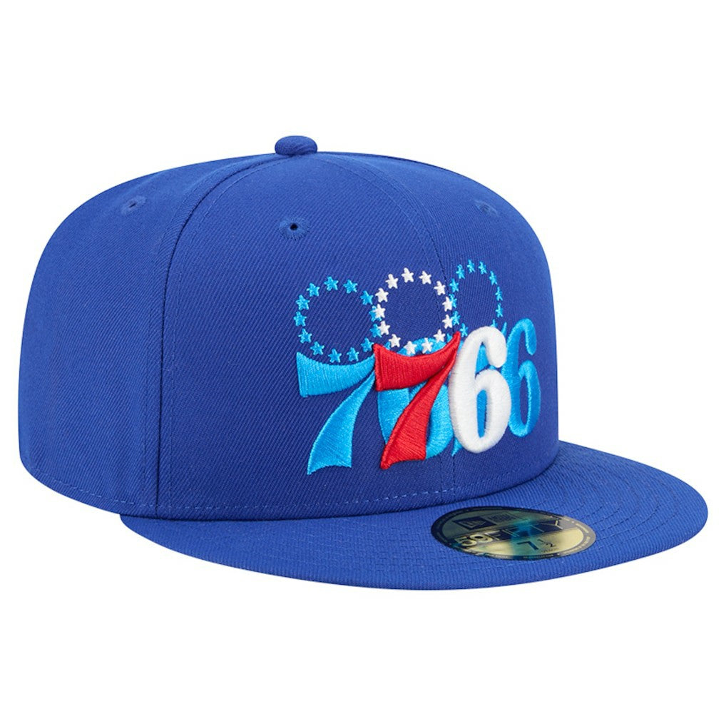 New Era Philadelphia 76ers Tri-Hit 59Fifty Fitted Hat Royal