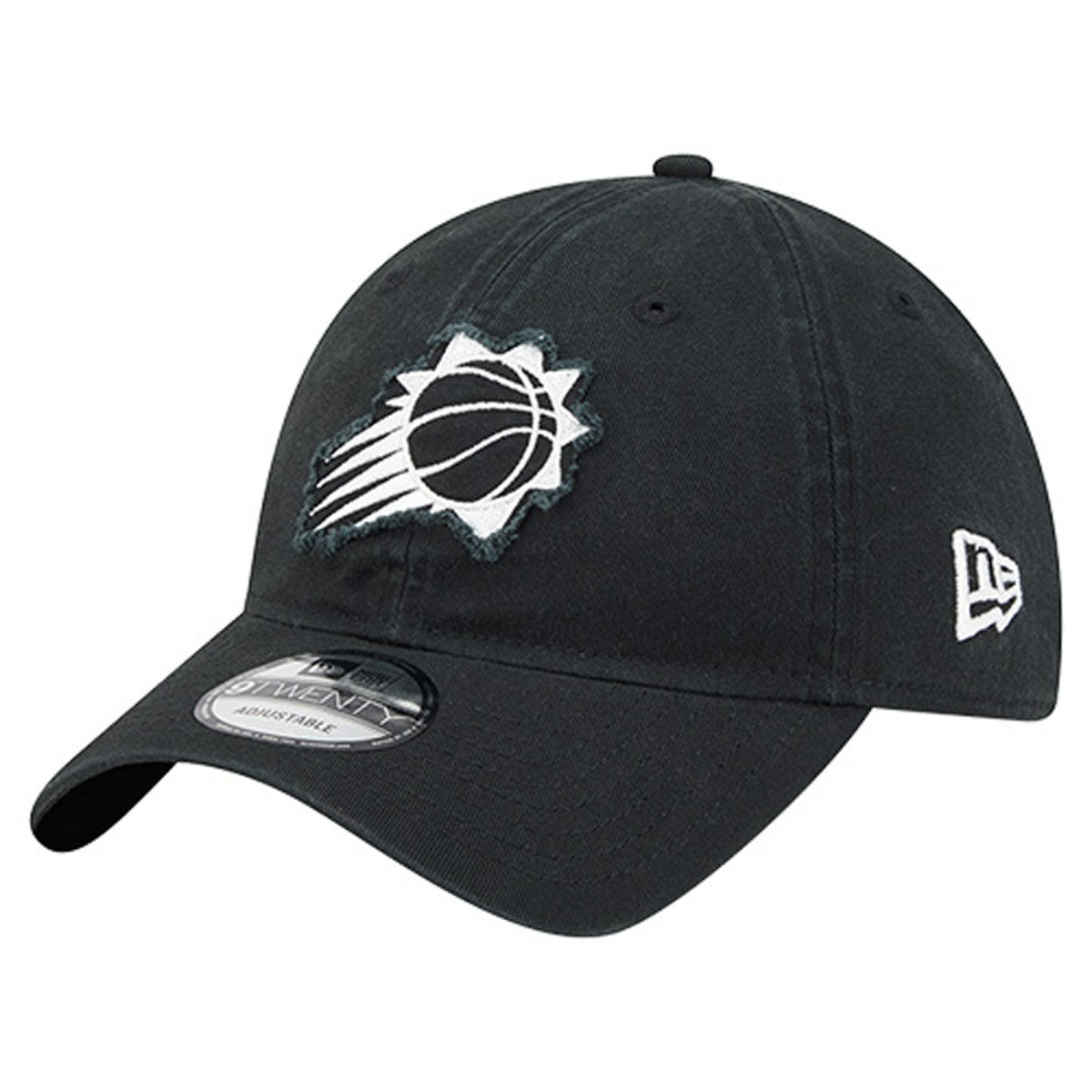 New Era Phoenix Suns Stamp Fabric Applique 9TWENTY Adjustable Hat Black