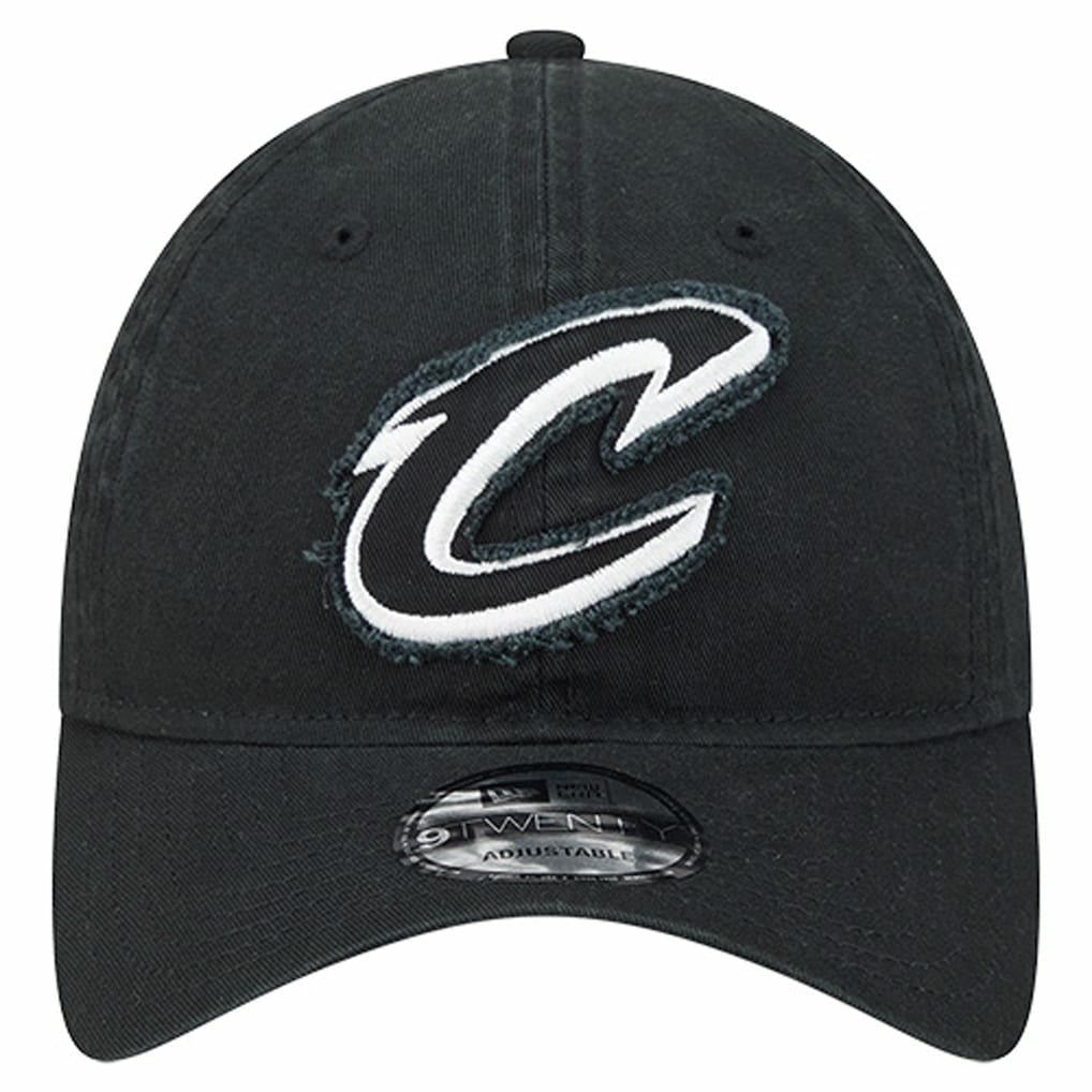 New Era Cleveland Cavaliers Stamp Fabric Applique 9TWENTY Adjustable Hat Black
