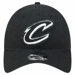 New Era Cleveland Cavaliers Stamp Fabric Applique 9TWENTY Adjustable Hat Black