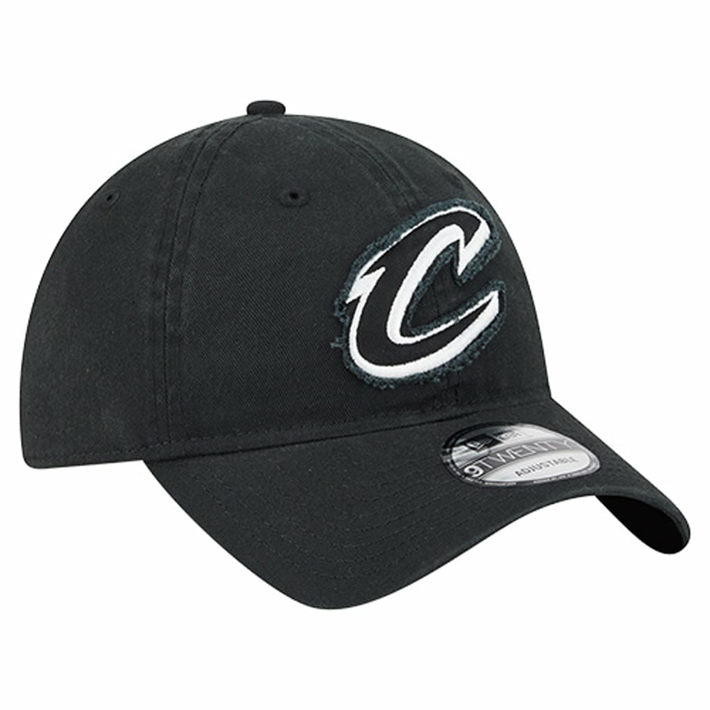 New Era Cleveland Cavaliers Stamp Fabric Applique 9TWENTY Adjustable Hat Black