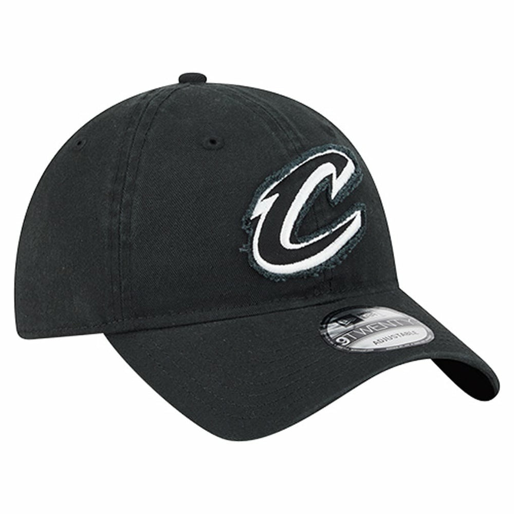 New Era Cleveland Cavaliers Stamp Fabric Applique 9TWENTY Adjustable Hat Black