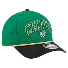 New Era Boston Celtics Bold Arch COOLERA 9FORTY A-Frame M-Crown Adjustable Hat Kelly Green
