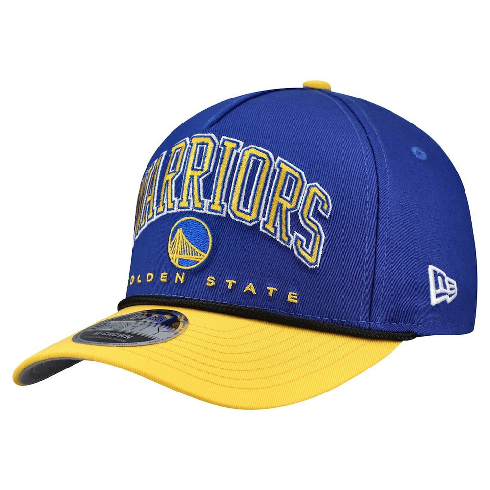 New Era Golden State Warriors Bold Arch COOLERA 9FORTY A-Frame M-Crown Adjustable Hat Royal