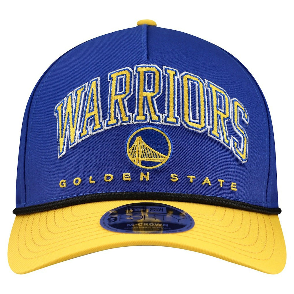 New Era Golden State Warriors Bold Arch COOLERA 9FORTY A-Frame M-Crown Adjustable Hat Royal