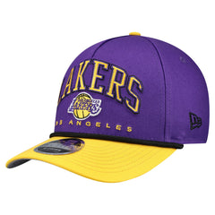 New Era Los Angeles Lakers Bold Arch COOLERA 9FORTY A-Frame M-Crown Adjustable Hat Purple