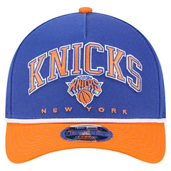 New Era New York Knicks Bold Arch COOLERA 9FORTY A-Frame M-Crown Adjustable Hat Blue