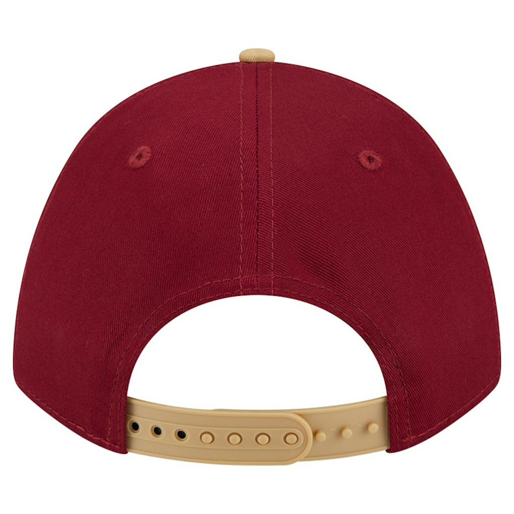 New Era Cleveland Cavaliers Bold Arch COOLERA 9FORTY A-Frame M-Crown Adjustable Hat Wine