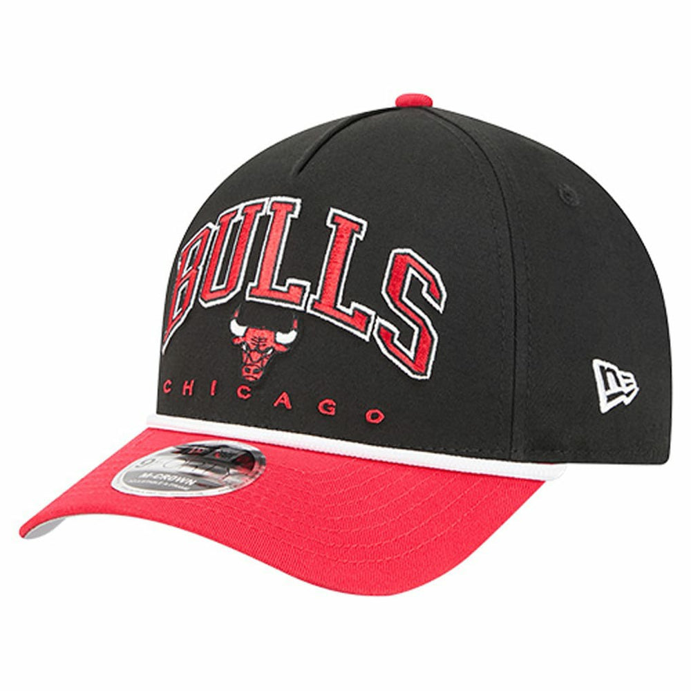New Era Chicago Bulls Bold Arch COOLERA 9FORTY A-Frame M-Crown Adjustable Hat Black