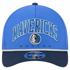 New Era Dallas Mavericks Bold Arch COOLERA 9FORTY A-Frame M-Crown Adjustable Hat Blue