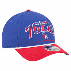New Era Philadelphia 76ers Bold Arch COOLERA 9FORTY A-Frame M-Crown Adjustable Hat Royal