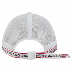New Era Chicago Bulls Featherweight Team Tape 9FORTY M-Crown A-Frame Adjustable Hat White
