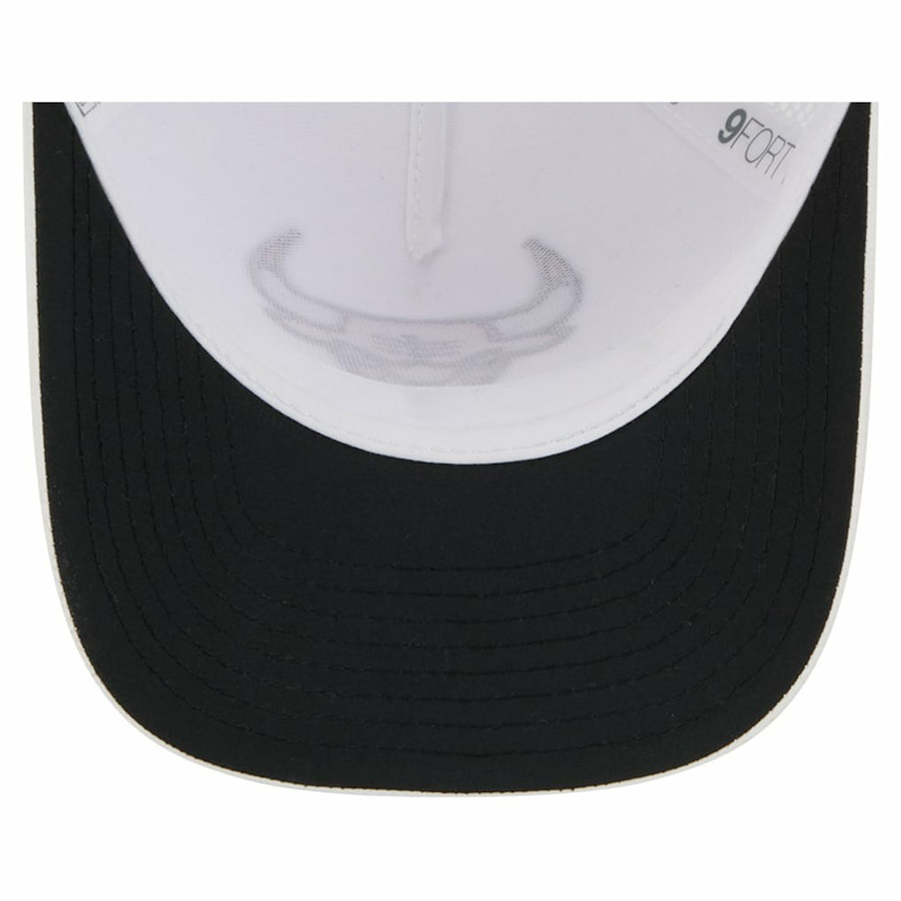 New Era Chicago Bulls Featherweight Team Tape 9FORTY M-Crown A-Frame Adjustable Hat White