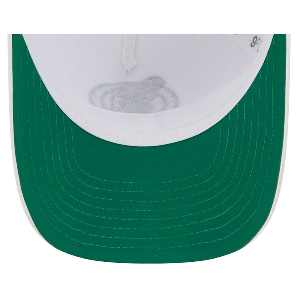 New Era Boston Celtics Featherweight Team Tape 9FORTY M-Crown A-Frame Adjustable Hat White