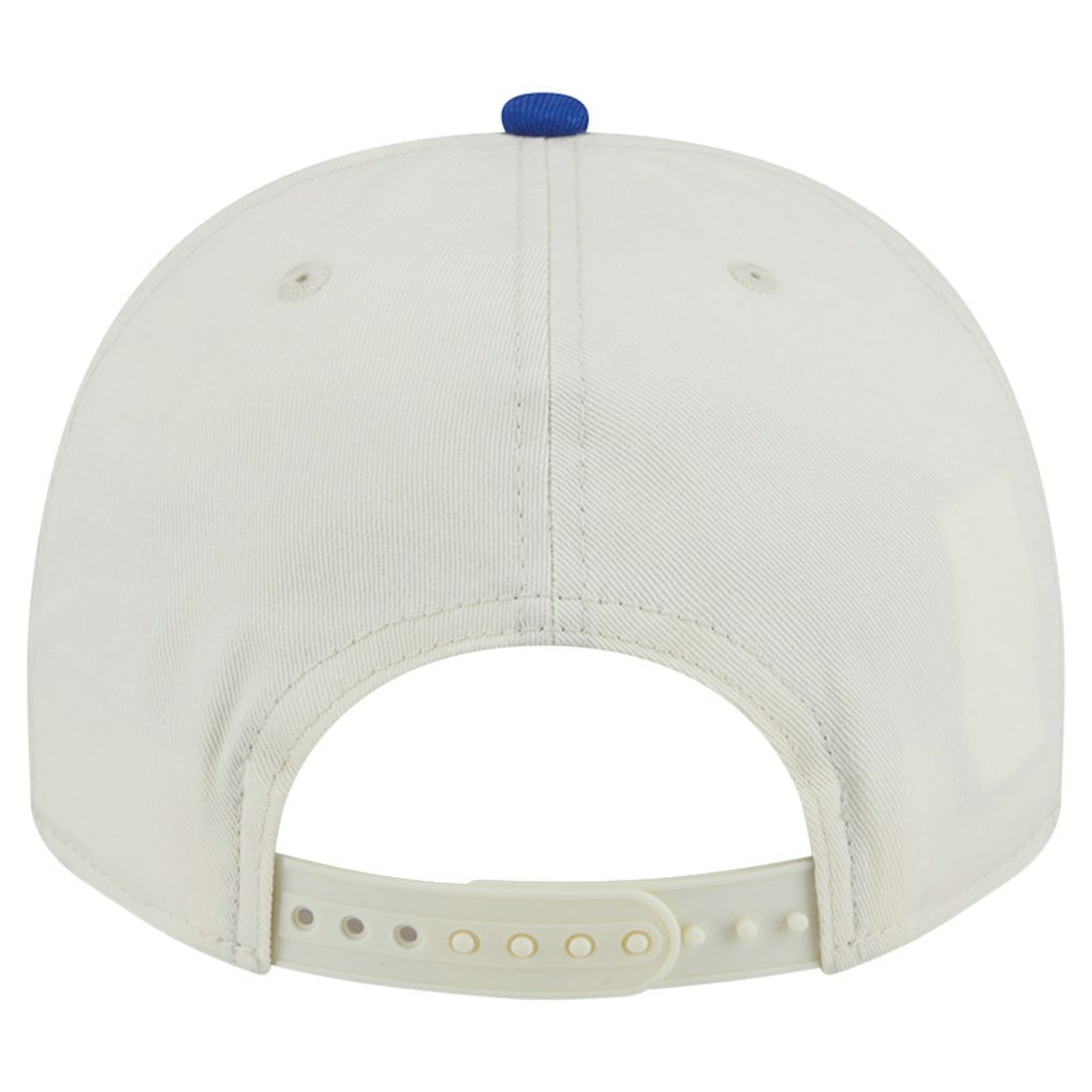 New Era Golden State Warriors Chainstitch 9FIFTY A-Frame Snapback Hat Cream/Royal