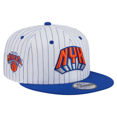 New Era New York Knicks Deceptor Pinstripe 9FIFTY Snapback Hat White
