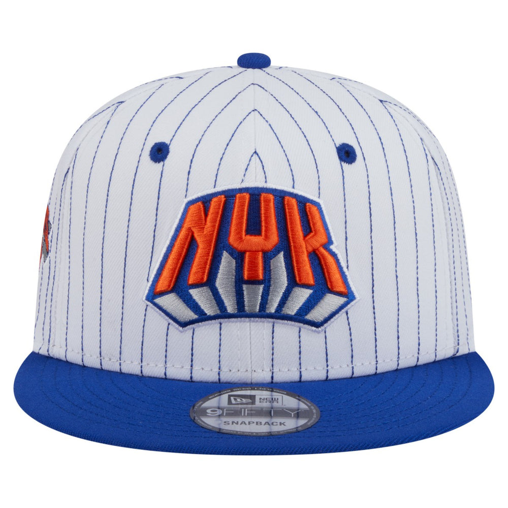New Era New York Knicks Deceptor Pinstripe 9FIFTY Snapback Hat White