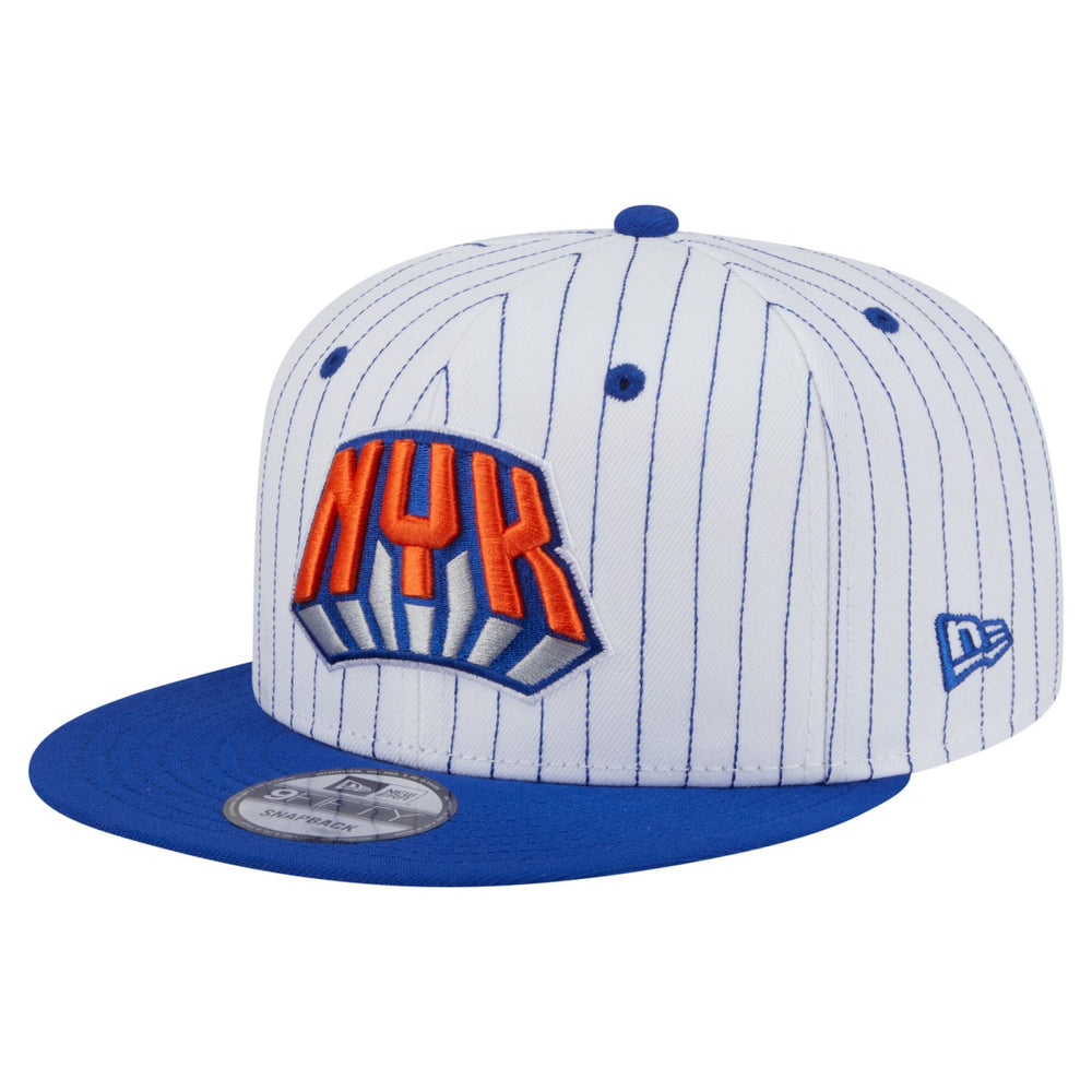 New Era New York Knicks Deceptor Pinstripe 9FIFTY Snapback Hat White